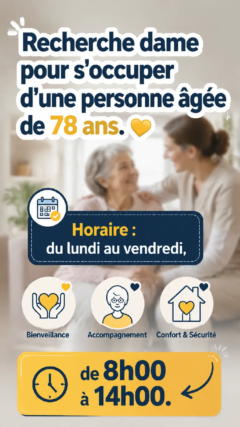 Warm Care Recruitment vertical poster template